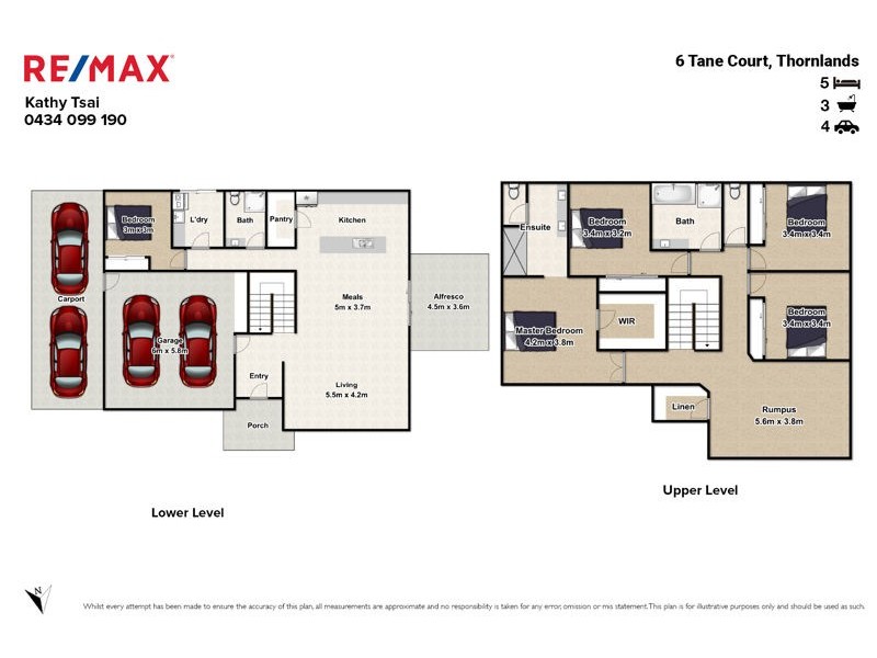 6 and 6A Tane Court, Thornlands QLD 4164 Floorplan