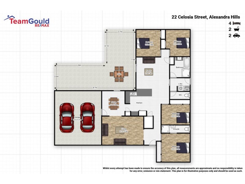 22 Celosia Street, Alexandra Hills QLD 4161 Floorplan