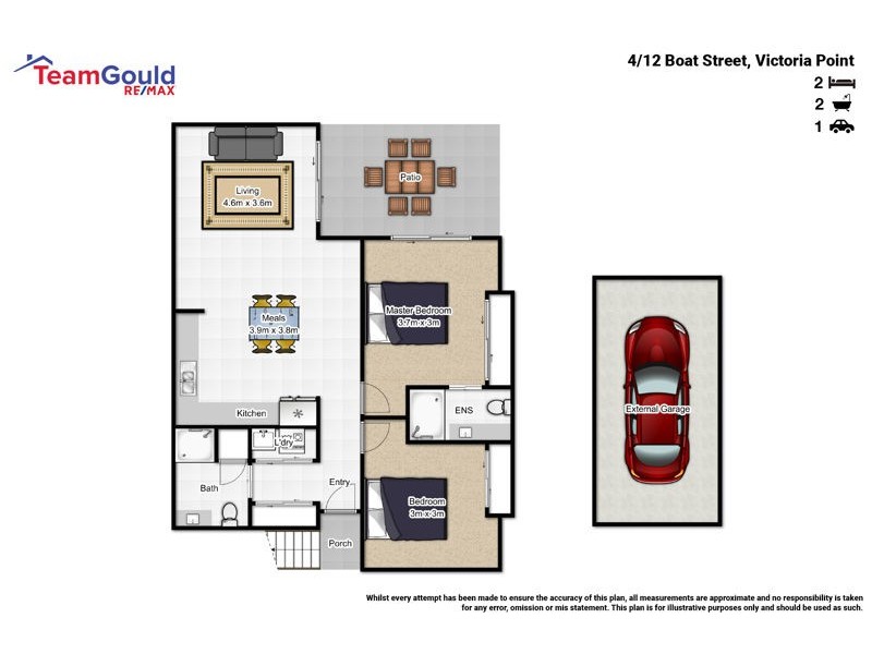 4/12 Boat St, Victoria Point QLD 4165 Floorplan