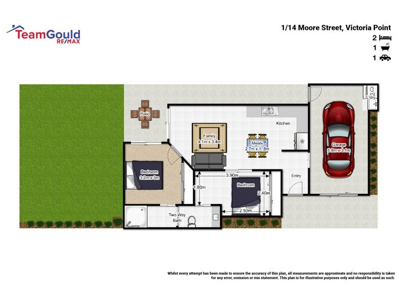 1/14 Moore St, Victoria Point QLD 4165 Floorplan