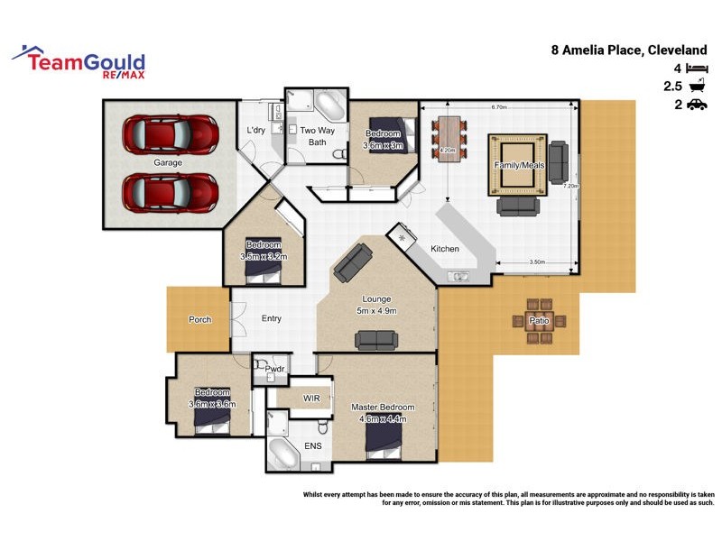 8 Amelia Place, Cleveland QLD 4163 Floorplan