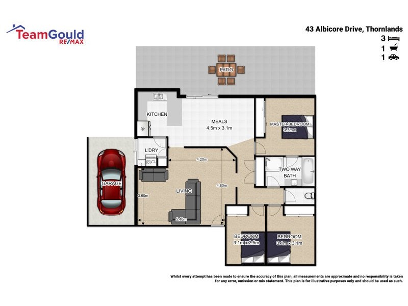 43 Albicore Dr, Thornlands QLD 4164 Floorplan