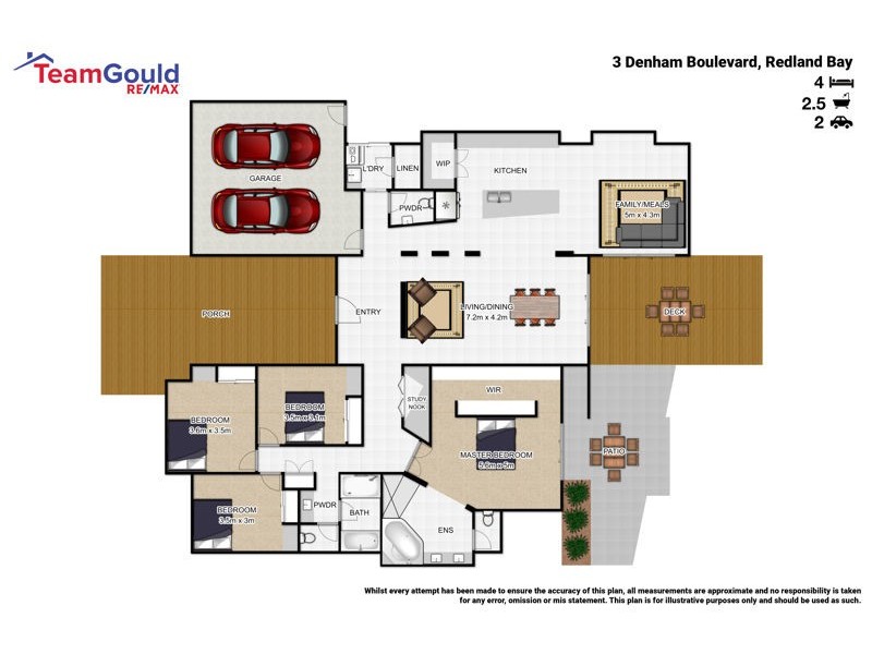 3 Denham Boulevard, Redland Bay QLD 4165 Floorplan