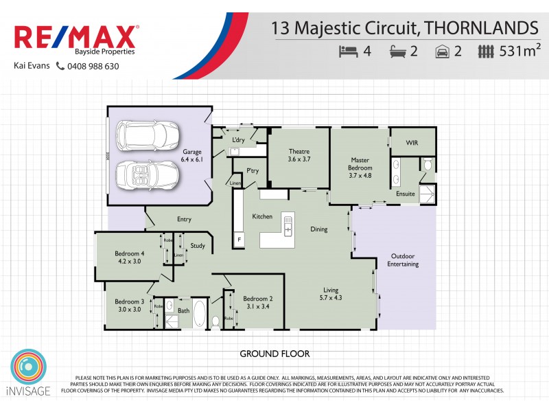 13 Majestic Circuit, Thornlands QLD 4164 Floorplan