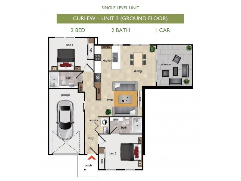 Unit 2 41-45 Benfer Road, Victoria Point, Victoria Point QLD 4165 Floorplan