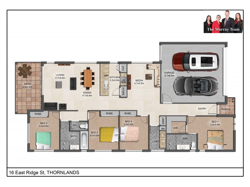 16 East Ridge Street, Thornlands QLD 4164 Floorplan