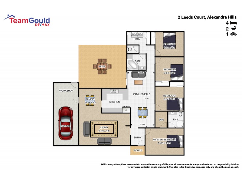 2 Leeds Court, Alexandra Hills QLD 4161 Floorplan