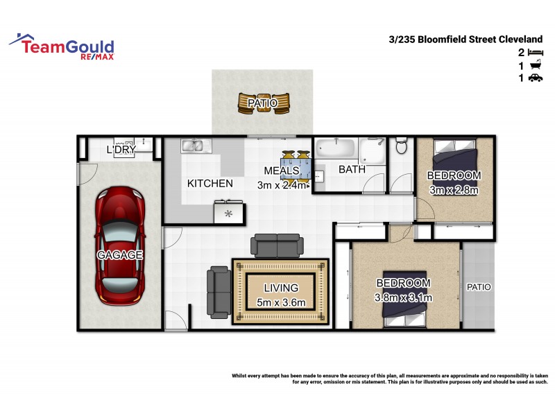 3/235 Bloomfield St, Cleveland QLD 4163 Floorplan