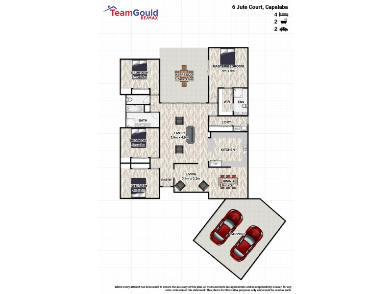 6 Jute Court, Capalaba QLD 4157 Floorplan