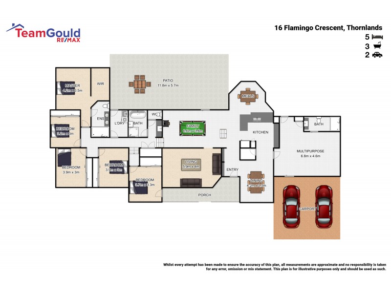 16 Flamingo Crescent, Thornlands QLD 4164 Floorplan