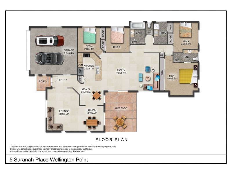 5 Saranah Place, Wellington Point QLD 4160 Floorplan