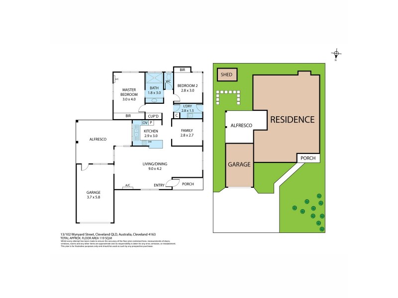 13/102 Wynyard Street, Cleveland QLD 4163 Floorplan