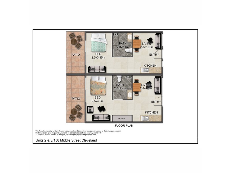 2/158 Middle Street, Cleveland QLD 4163 Floorplan