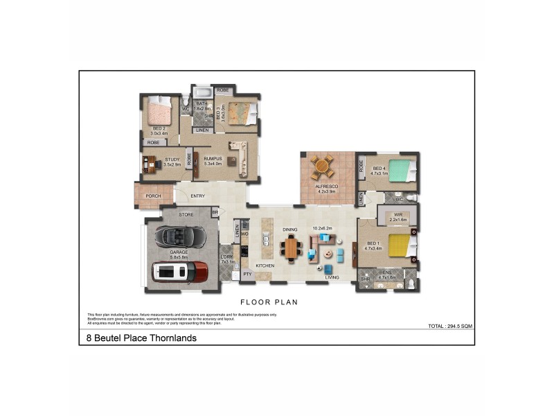 8 Beutel Place, Thornlands QLD 4164 Floorplan