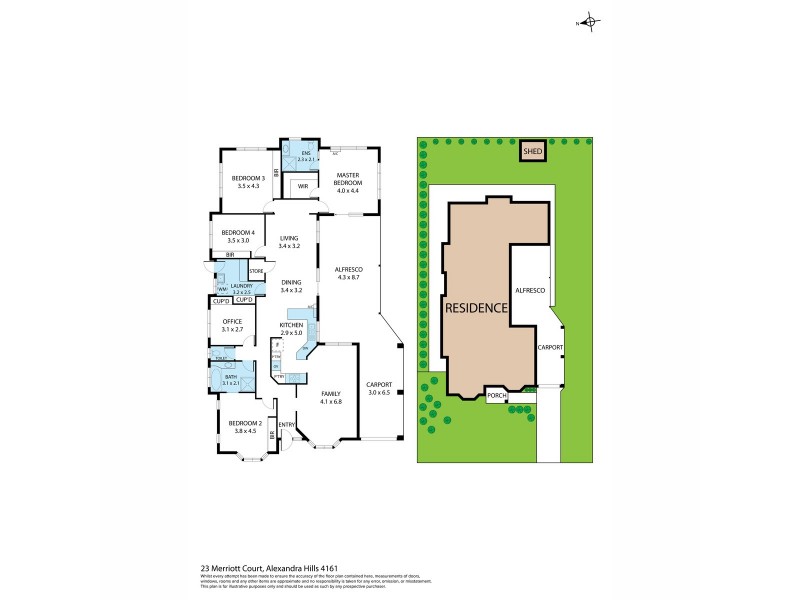 23 Merriott Court, Alexandra Hills QLD 4161 Floorplan