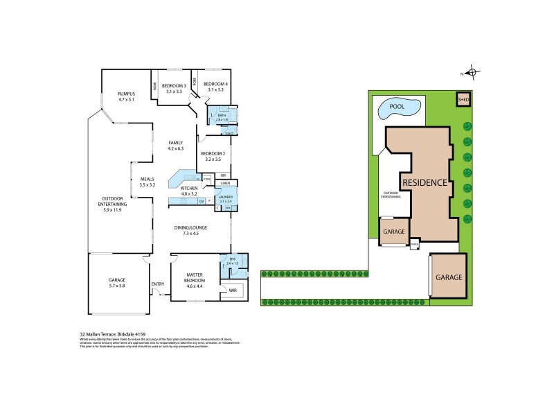 32 Mallan Terrace, Birkdale QLD 4159 Floorplan