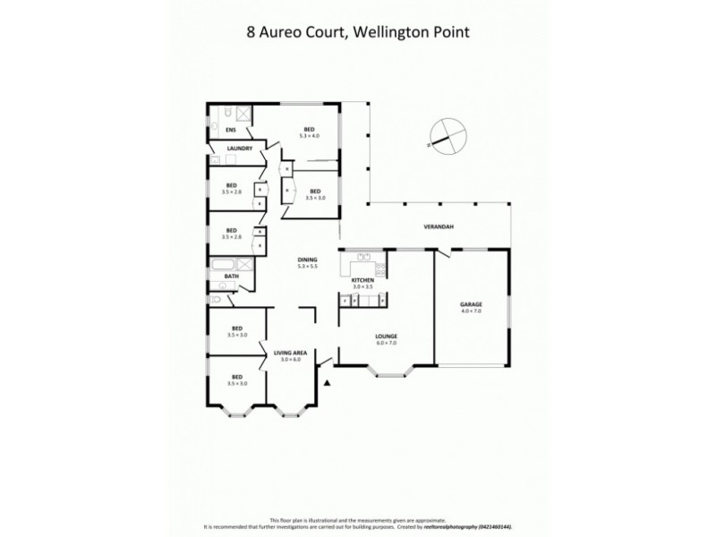 8 Aureo Court, Wellington Point QLD 4160 Floorplan