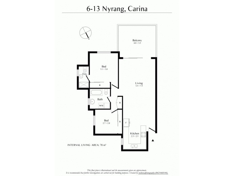 6/13 Nyrang Street, Carina QLD 4152 Floorplan