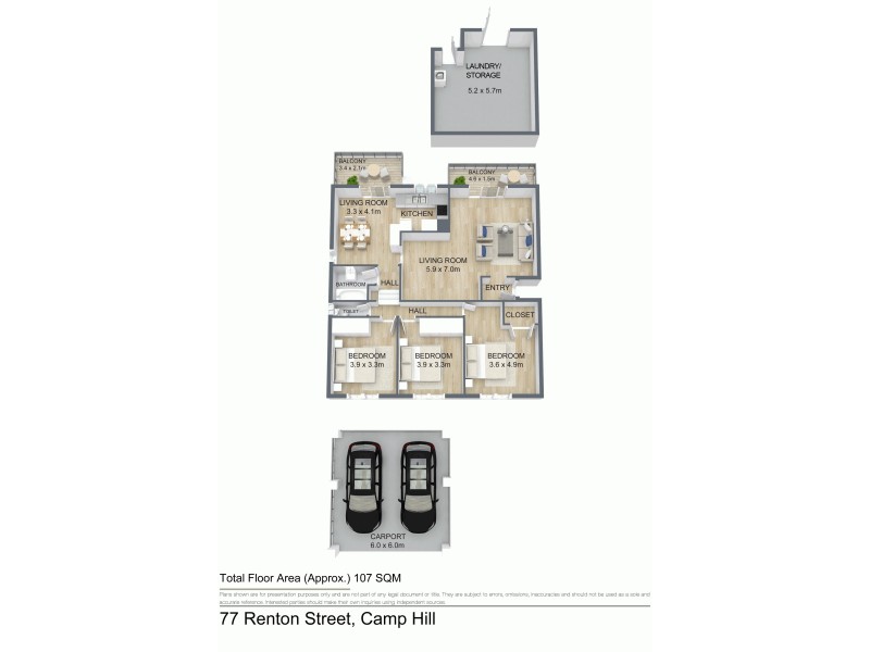 77 Renton Street, Camp Hill QLD 4152 Floorplan