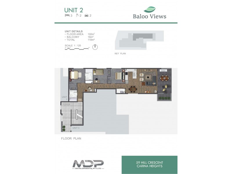 2 / 59 Hill Crescent, Carina Heights QLD 4152 Floorplan