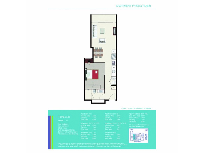 218/66 Manning Street, South Brisbane QLD 4101 Floorplan