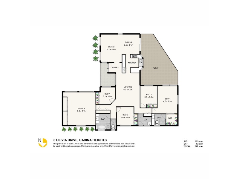 8 Olivia Drive, Carina Heights QLD 4152 Floorplan