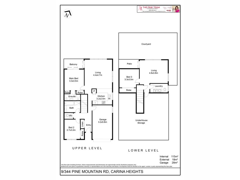 9/344 Pine Mountain Road, Carina Heights QLD 4152 Floorplan