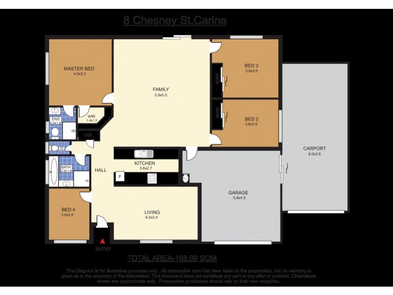 8 Chesney Street, Carina QLD 4152 Floorplan