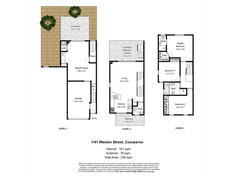 1/41 Weston Street, Coorparoo QLD 4151 Floorplan