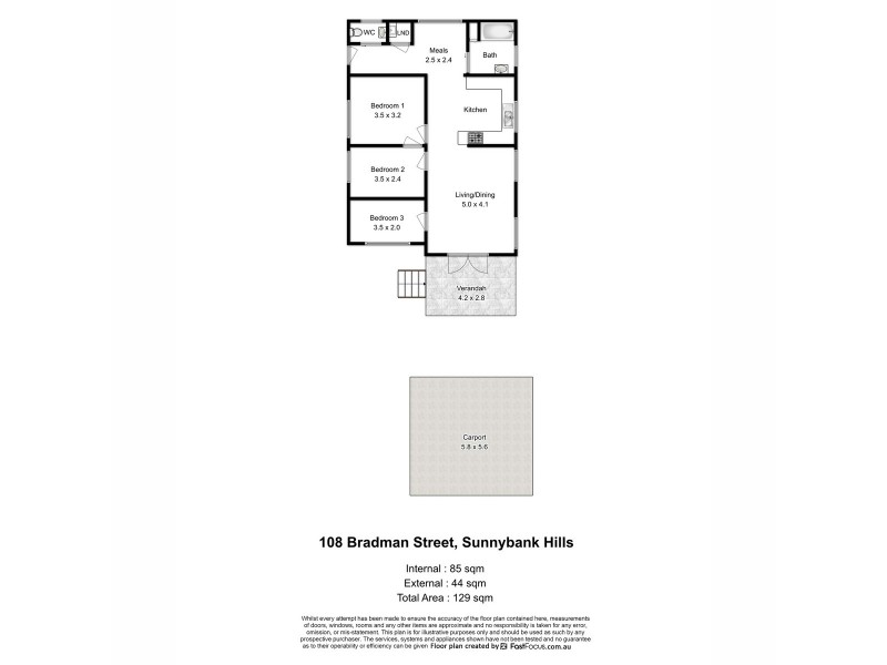 108 Bradman Street, Sunnybank Hills QLD 4109 Floorplan