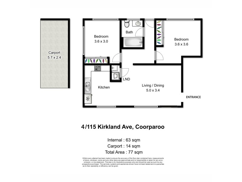 4/115 Kirkland Avenue, Coorparoo QLD 4151 Floorplan