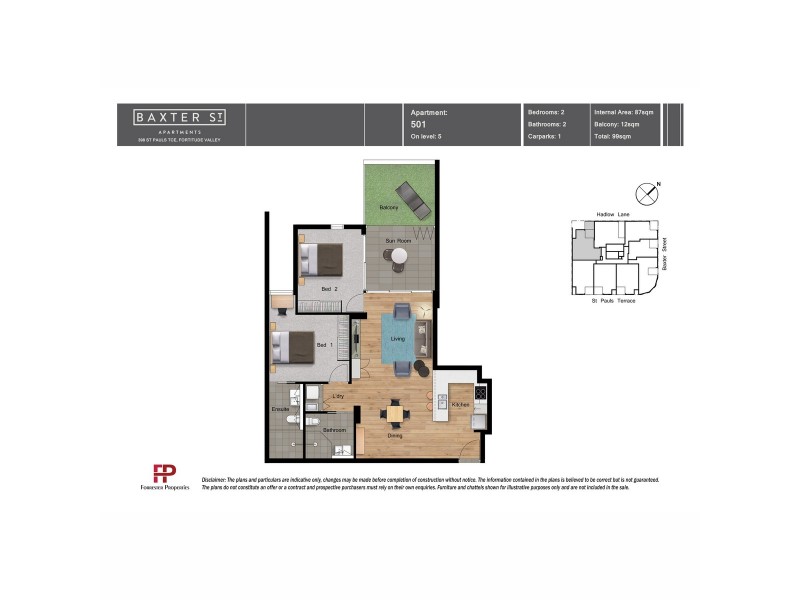 501/398 Saint Paul Terrace, Fortitude Valley QLD 4006 Floorplan
