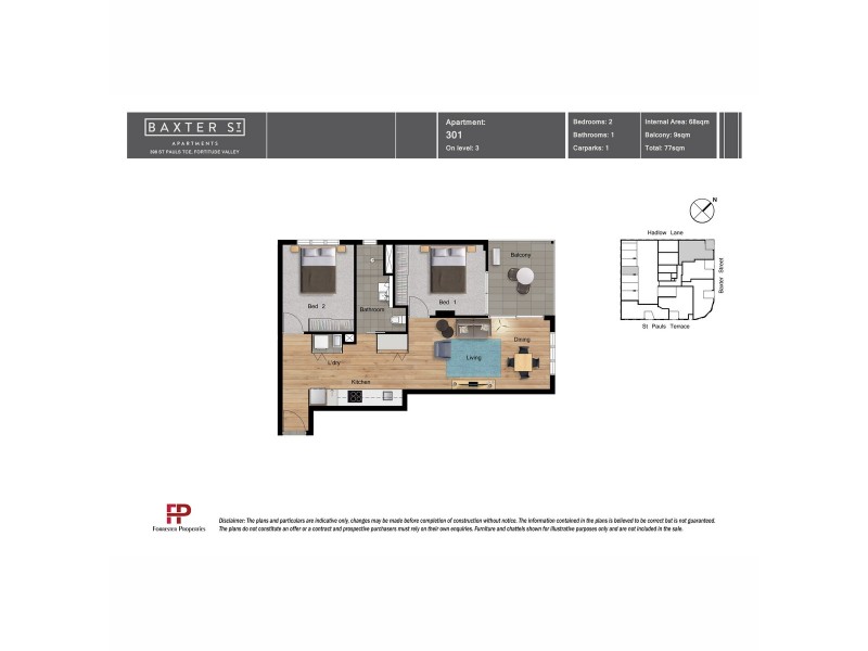 301/398 Saint Pauls Terrace, Fortitude Valley QLD 4006 Floorplan