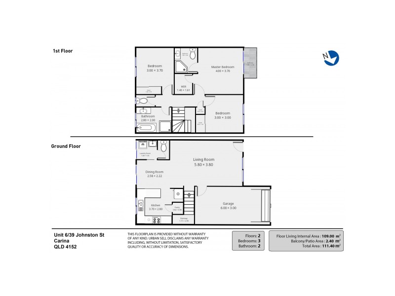 6/39 Johnston Street, Carina QLD 4152 Floorplan