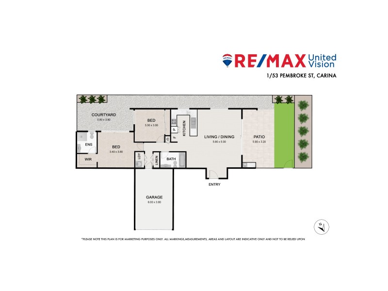 1/53 Pembroke Street, Carina QLD 4152 Floorplan