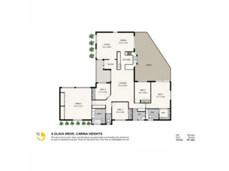 8 Olivia Drive, Carina Heights QLD 4152 Floorplan