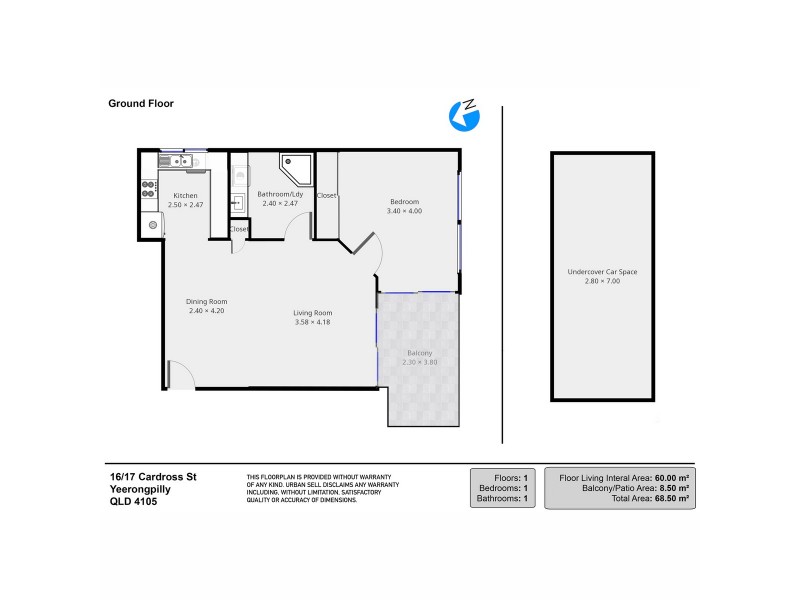 16/17 Cardross Street, Yeerongpilly QLD 4105 Floorplan