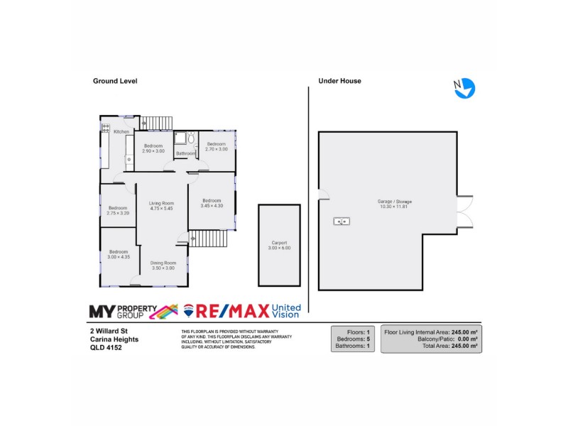 2 Willard Street, Carina Heights QLD 4152 Floorplan