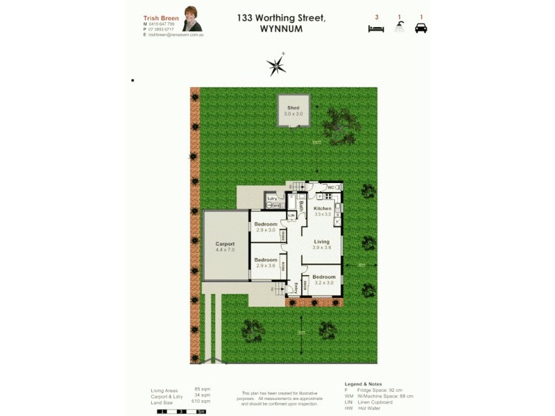 133 Worthing St, Wynnum QLD 4178 Floorplan