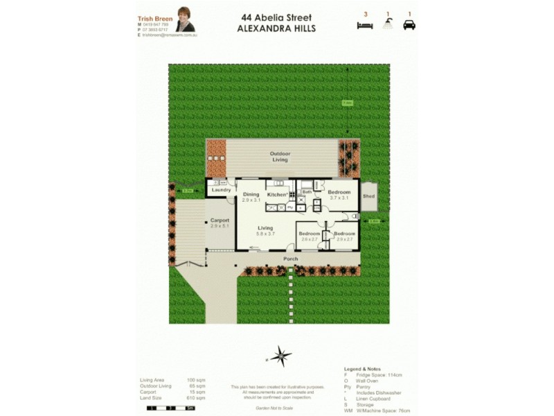 44 Abelia St, Alexandra Hills QLD 4161 Floorplan