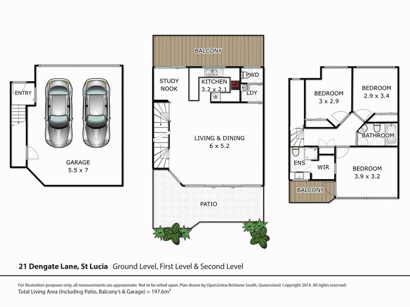 21 Dengate Lane, St Lucia QLD 4067 Floorplan