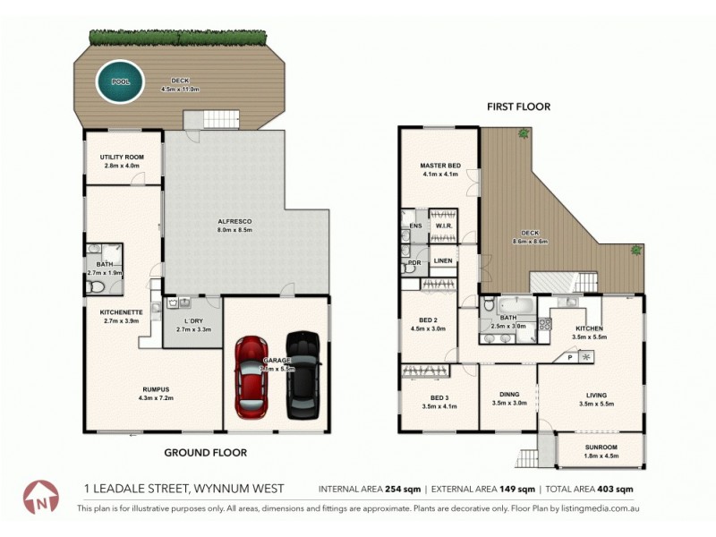 1 Leadale Street, Wynnum West QLD 4178 Floorplan