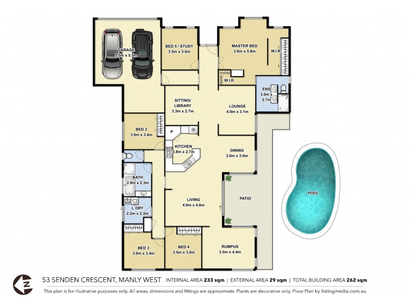 53 Senden Crescent, Manly West QLD 4179 Floorplan