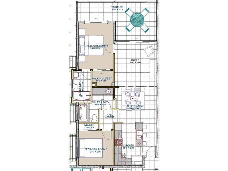 7-8/156 Kingsley Tce, Manly QLD 4179 Floorplan