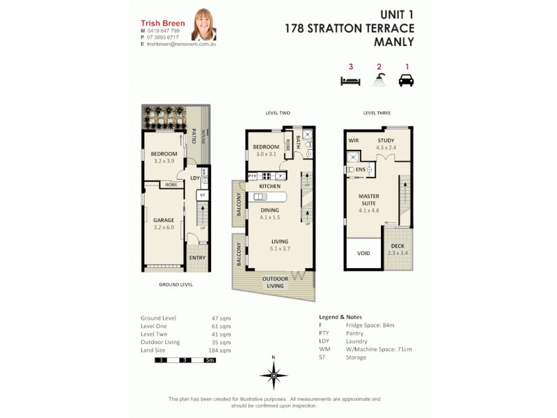 1/178 Stratton Tce, Manly QLD 4179 Floorplan