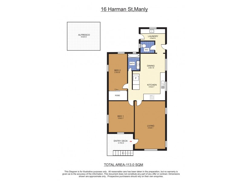 16 Harman Street, Manly QLD 4179 Floorplan