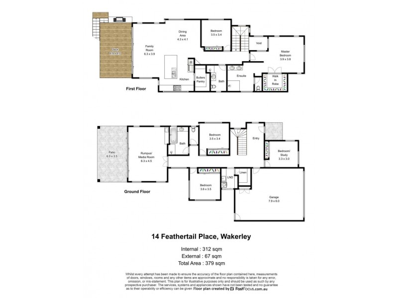 14 Feathertail Pl, Gumdale QLD 4154 Floorplan