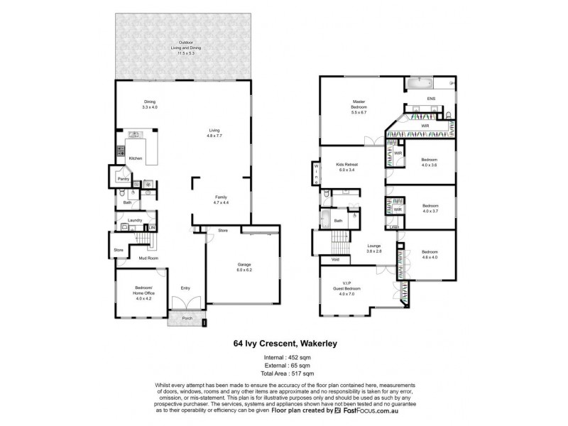 64 Ivy Crescent, Wakerley QLD 4154 Floorplan
