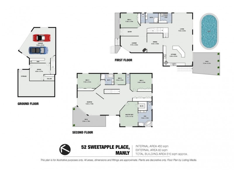 52 Sweetapple Place, Manly West QLD 4179 Floorplan