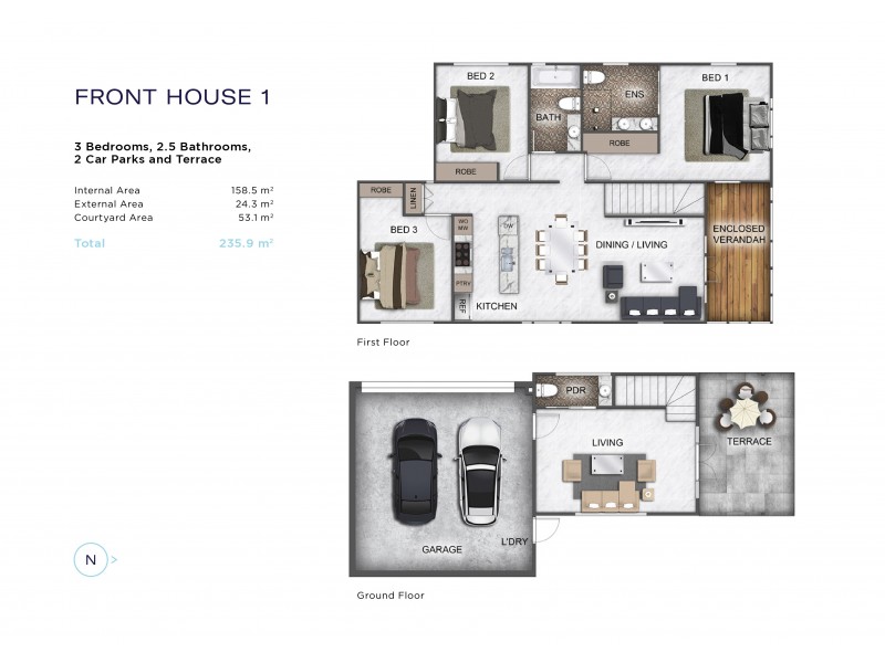 1/40 Berrima Street, Wynnum QLD 4178 Floorplan